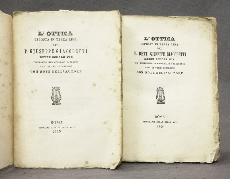 L'ottica esposta in terza rima (voll. 2-3)