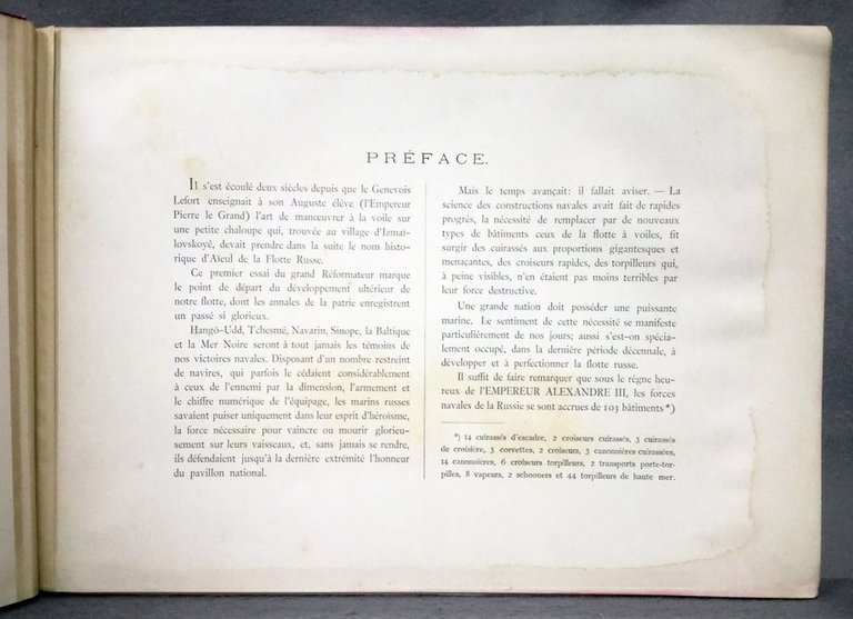 La Marine Russe. Edition du Grand Duc Alexandre Mikhailovitch de …