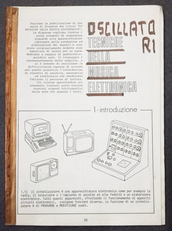 La musica elettronica. Numeri 0, 1, 2, 3 del 1983