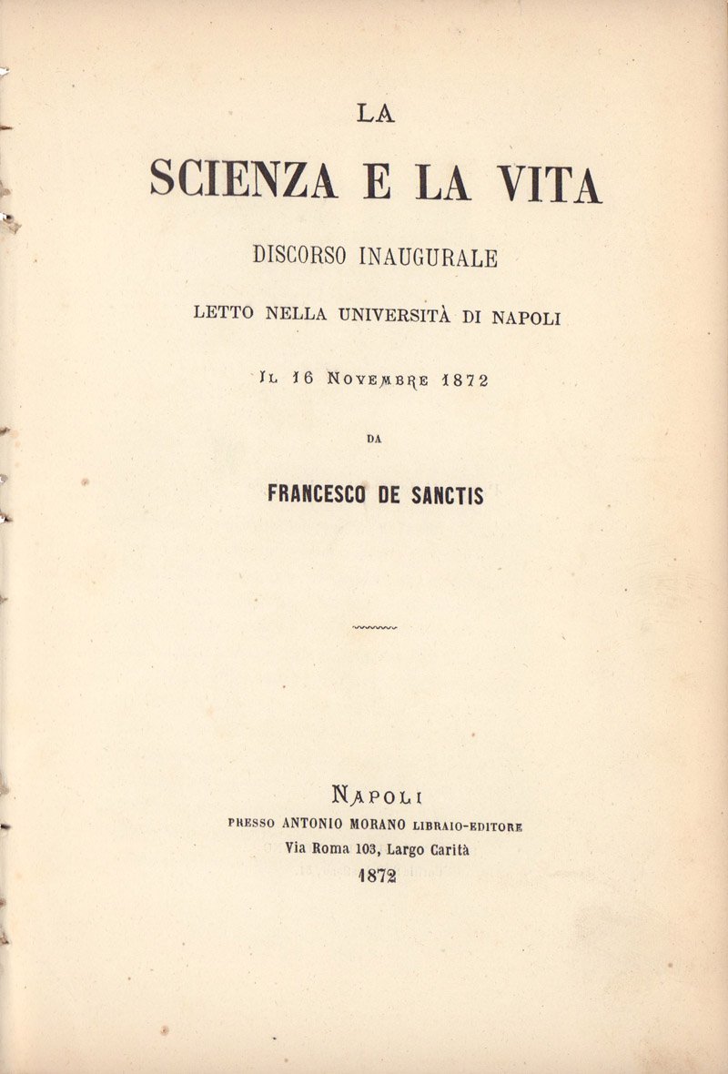 La scienza e la vita. Discorso inaugurale letto nella universita' …