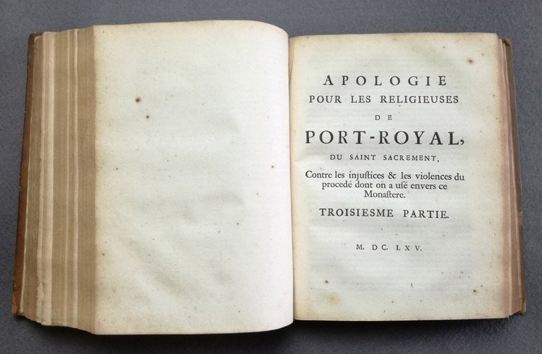 LE MAISTRE, ANTOINE: Apologie pour feu monsieur l'abbe de St. …