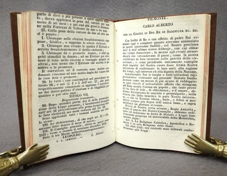 Le quattro costituzioni italiane concesse dai principi riformatori nel 1848