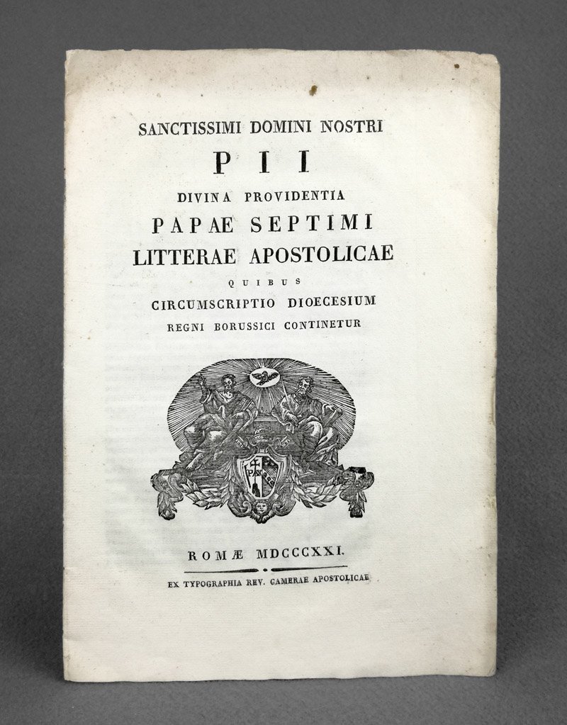 Lettere apostoliche di Pio VII volte a definire le circoscrizioni …