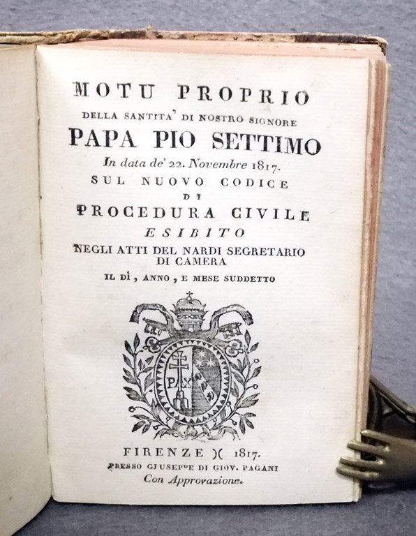 Moto proprio della Santita' di Nostro Signore Papa Pio Settimo …