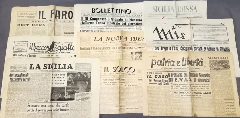 Movimento indipendentista siciliano (MIS). Raro corpus documentale (1944-1947)