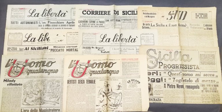 Movimento indipendentista siciliano (MIS). Raro corpus documentale (1944-1947)