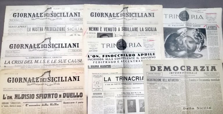 Movimento indipendentista siciliano (MIS). Raro corpus documentale (1944-1947)