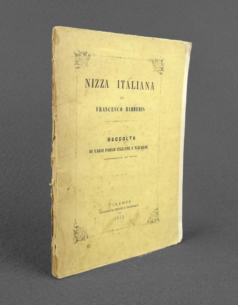Nizza italiana. Raccolta di varie poesie italiane e nizzarde