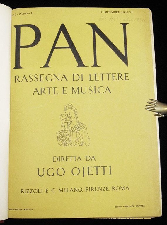 Pan. Rassegna di lettere, arte e musica. Annata completa 1934