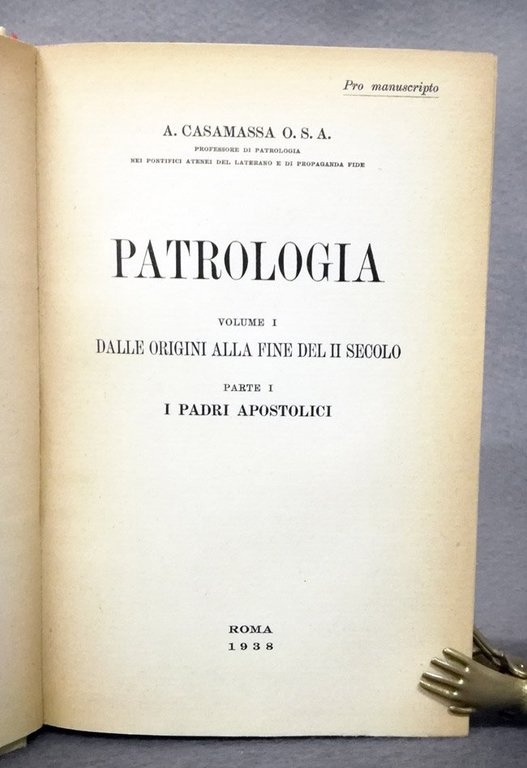 Patrologia. Vol. 1: Dalle origini alla fine del II secolo. …