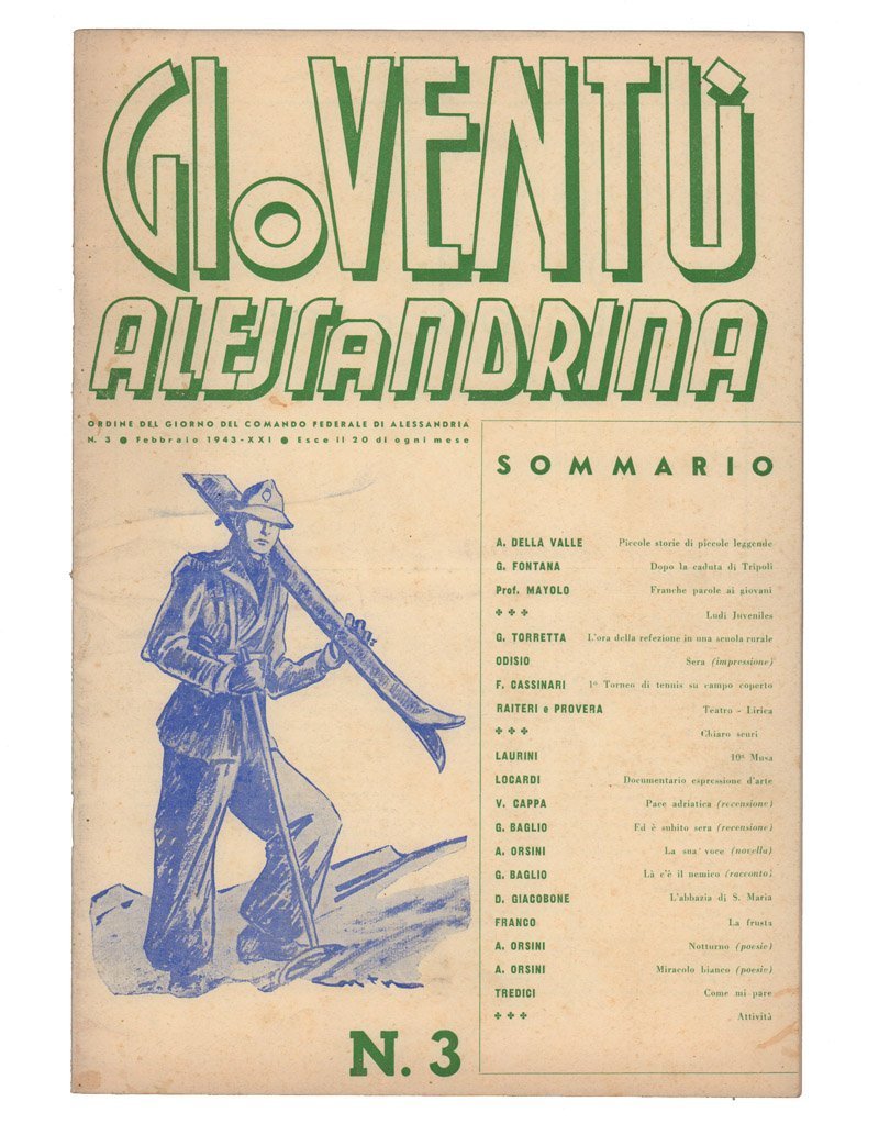 PNF. GIL. Gioventu' Alessandrina (n. 3, febbraio 1943)