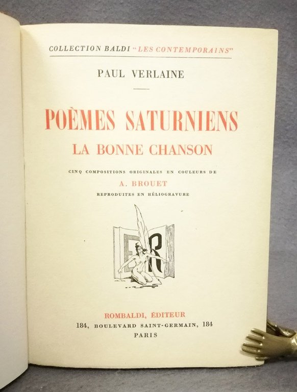 Poemes saturniens. La bonne chanson