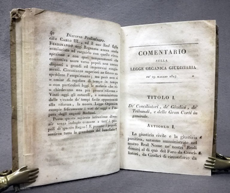 [Regno delle Due Sicilie] Commentario sulla Legge organica giudiziaria de' …