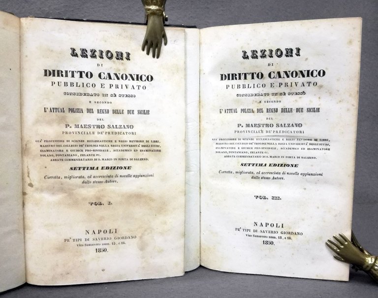 [Regno delle Due Sicilie] Lezioni di diritto canonico pubblico e …