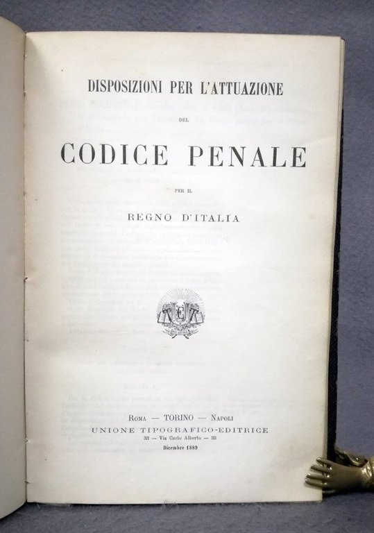 Relazione a S.M. il Re del ministro guardasigilli (Zanardelli) nell'udienza …