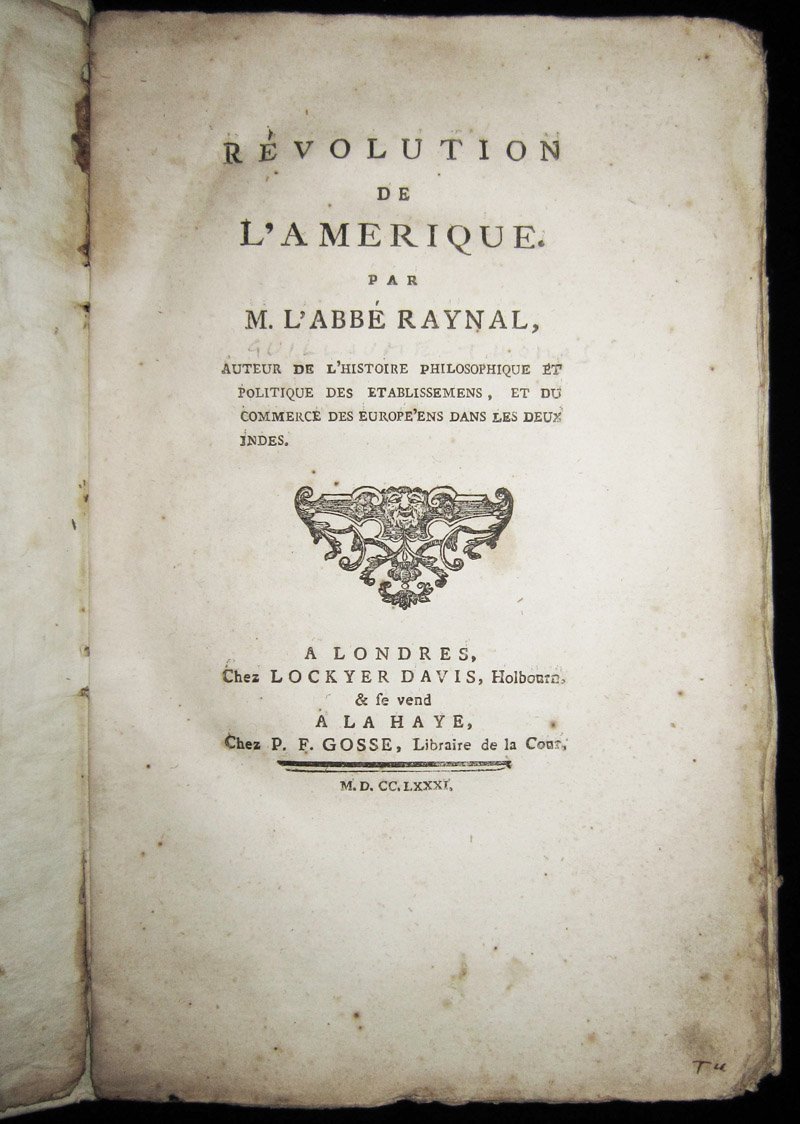 Revolution de l'Amerique