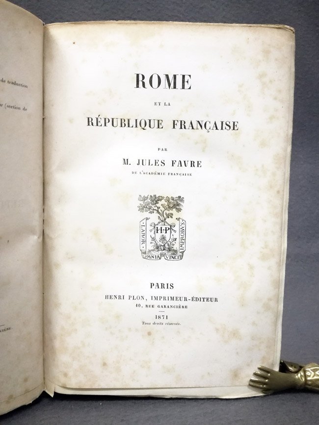 Rome et la Republique francaise