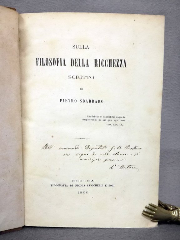 Sulla filosofia della ricchezza