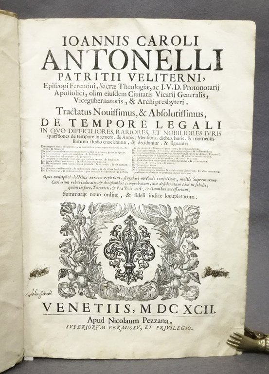 Tractatus novissimus, et Absolutissimus de Tempore legali […]