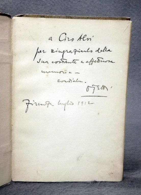 Tranquillo Cremona [Dedica autografa dell'Autore a Ciro Alvi, fondatore di …