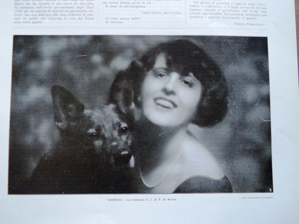 Articolo del 1925 Contessa di Roma Comicità in Arte Antonio …