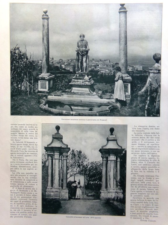 Articolo del 1925 Da Cargnacco a Villa Falconieri Residenza Gabriele …