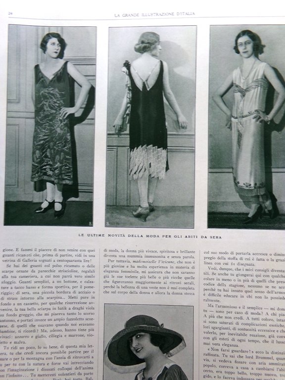 Articolo del 1925 Moda sulla Spiaggia Abiti da Sera Enrica …