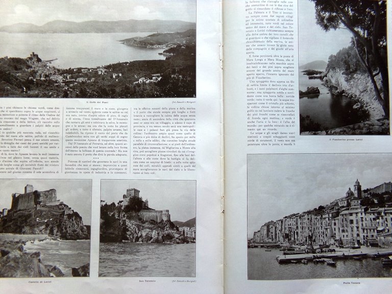 Articolo del 1925 Riviera Genova Spezia Sturia Portofino Nervi Camogli …