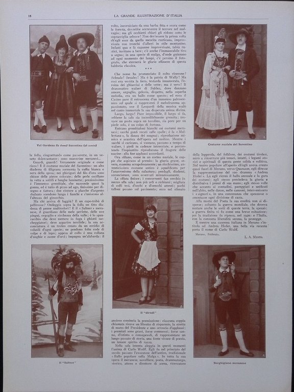 Articolo del 1927 Alto Adige Ballo Familiare Malga Val Passiria …