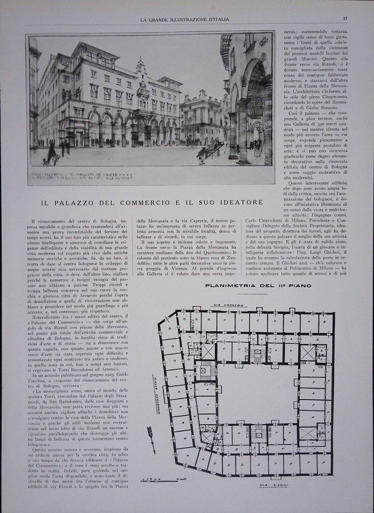 Articolo del 1927 Il Palazzo del Commercio di Bologna e …