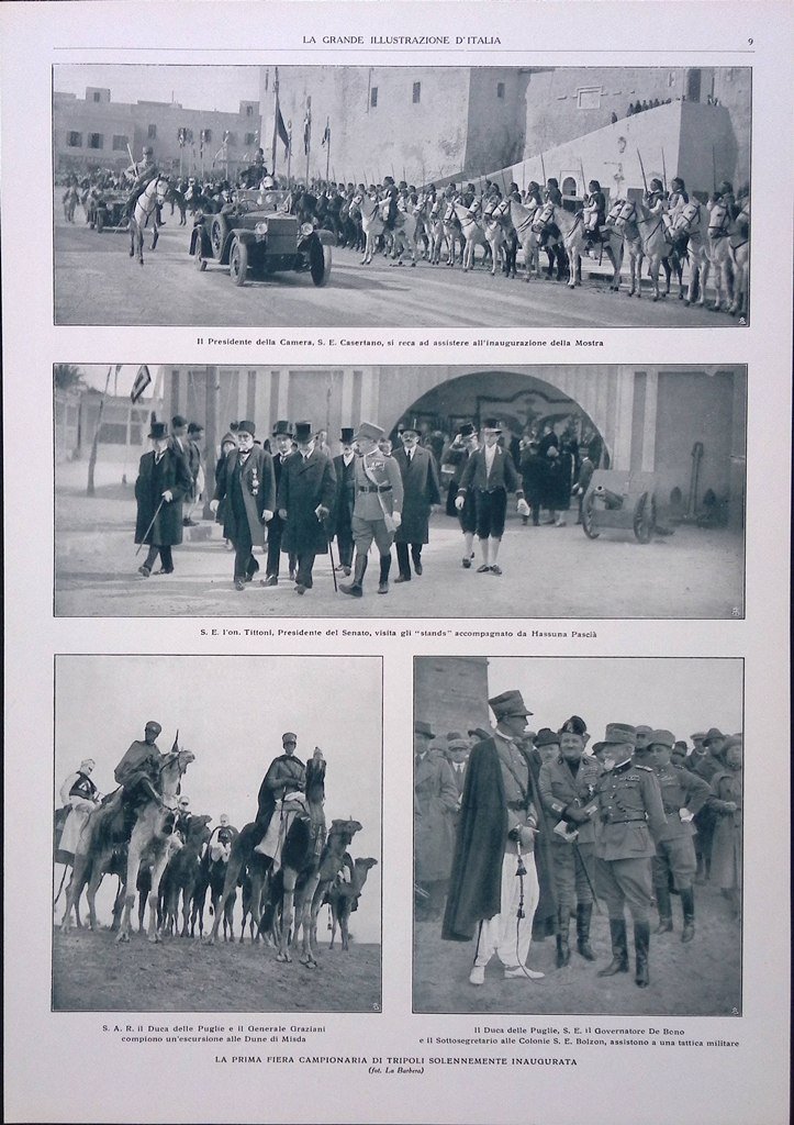 Articolo del 1927 La prima Fiera Campionaria di Tripoli Solennemente …