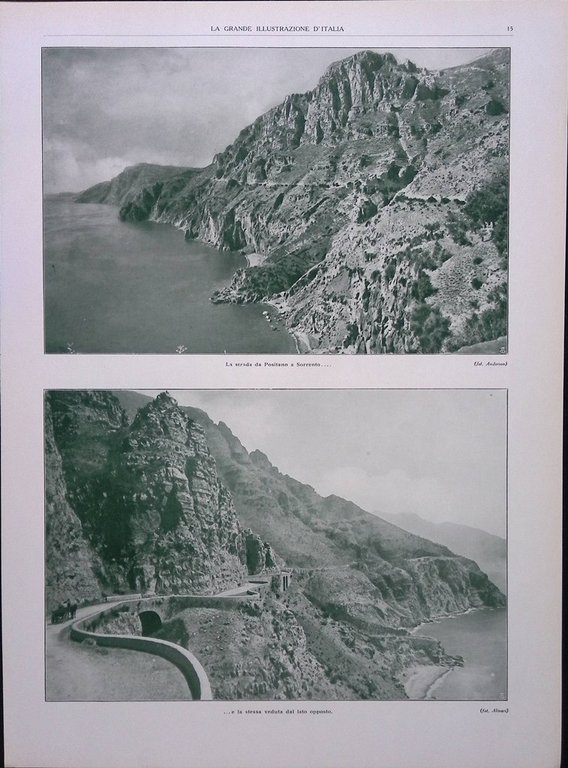 Articolo del 1927 Nella Terra delle Sirene Sorrento Marina Positano …