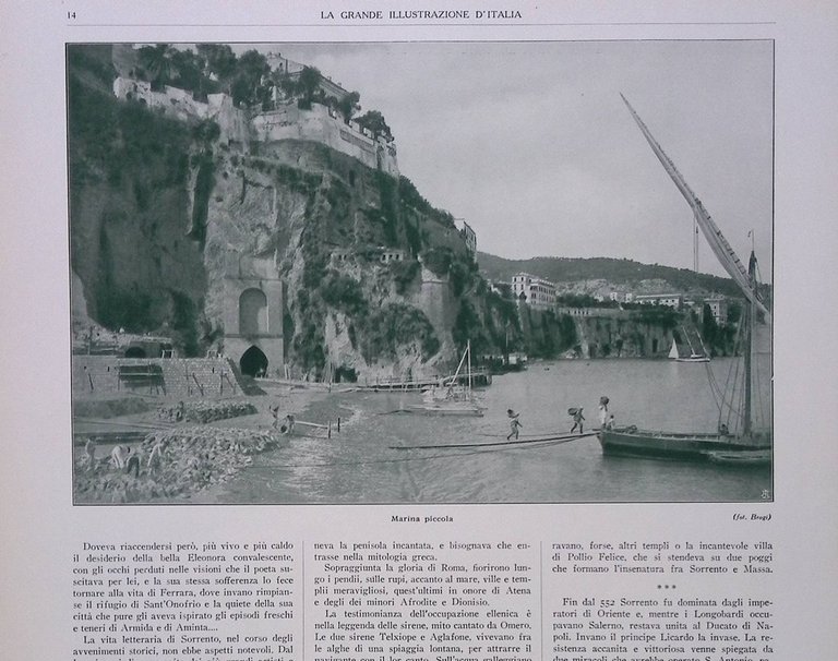 Articolo del 1927 Nella Terra delle Sirene Sorrento Marina Positano …