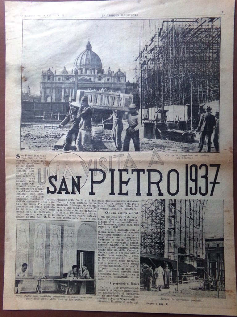 Articolo del 1937 Una visita a San Pietro Roma Progettisti …