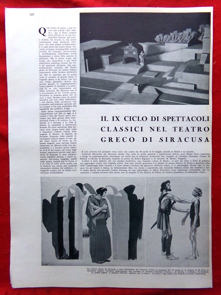 Articolo del 1939 XI Ciclo di Spettacoli Classici nel teatro …