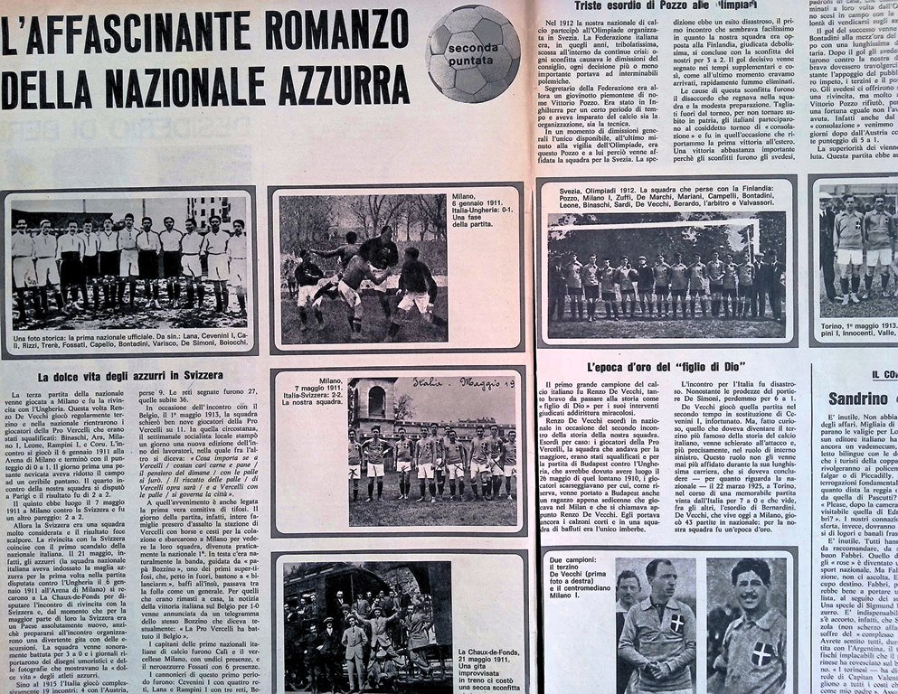 Articolo del 1966 Affascinante Romanzo della Nazionale Azzurra Calcio Italia