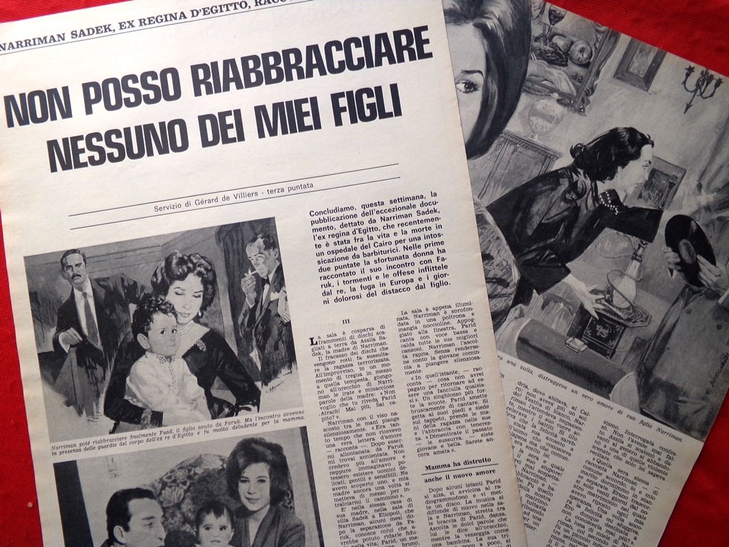 Articolo del 1967 La storia di Narriman Sadek Ex Regina …