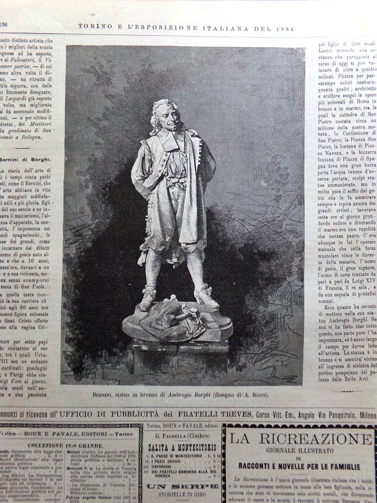 Bernini Statua in Bronzo di Ambrogio Borghi Riera