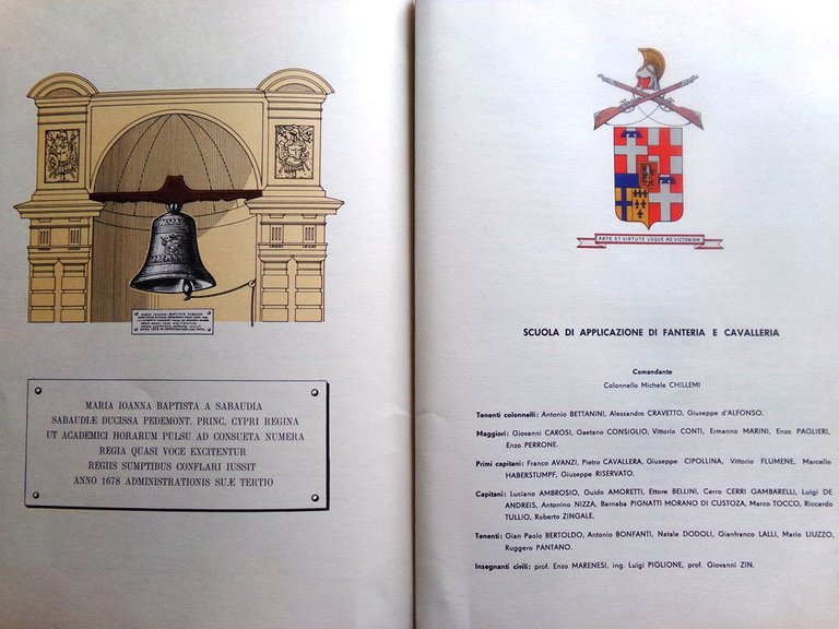 Calendario Le Scuole di Applicazione d'Arma Artiglieria del 1958 Fanteria …