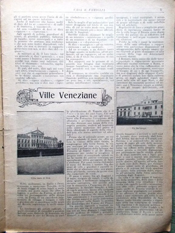 Casa e Famiglia del 14 Febbraio 1909 Catastrofe Adda Strauss …