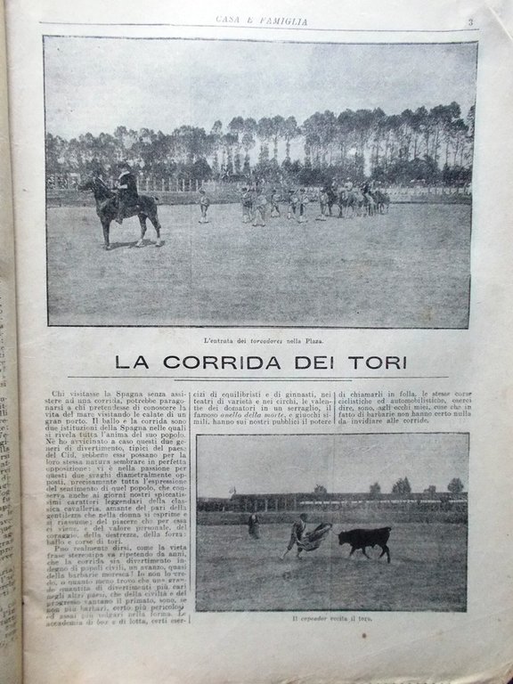 Casa e Famiglia del 14 Novembre 1909 Corrida Menelik Steinheil …