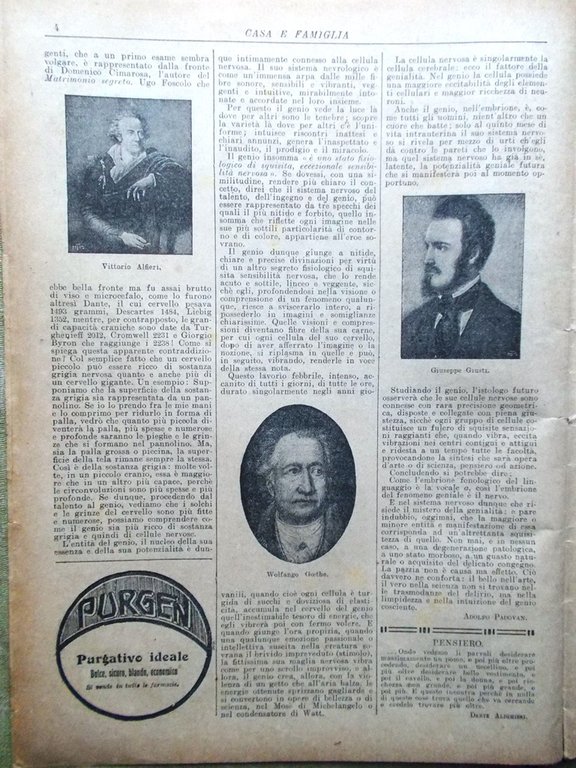 Casa e Famiglia del 28 marzo 1909 Himalaya Nubi Goethe …