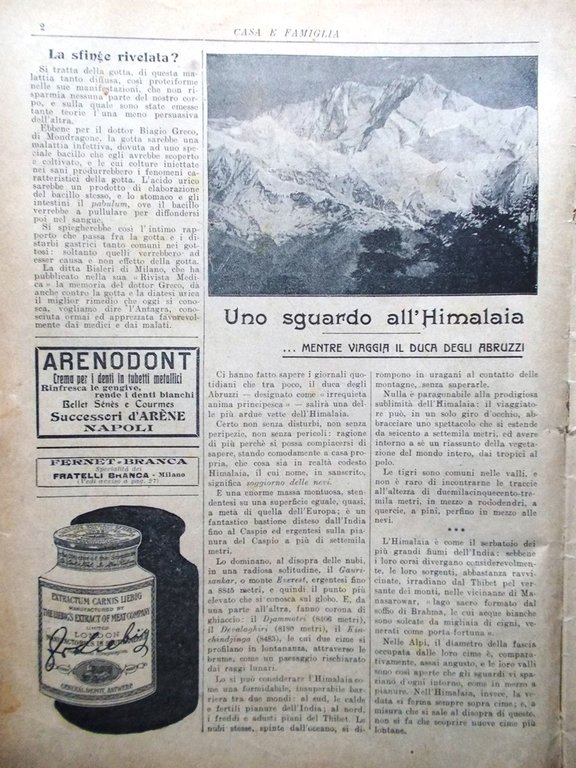 Casa e Famiglia del 28 marzo 1909 Himalaya Nubi Goethe …