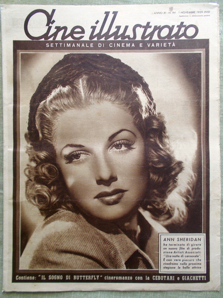 Cine Illustrato 1 Novembre 1939 Ann Sheridan Manto Assia De …