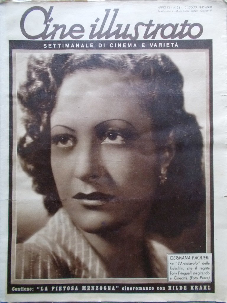 Cine Illustrato 10 Luglio 1940 Paolieri Falconi Cinema in Gallura …