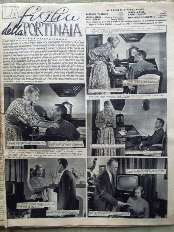 Cine Illustrato 14 Aprile 1957 Milena Vanni Rosario Borrelli Varenna …