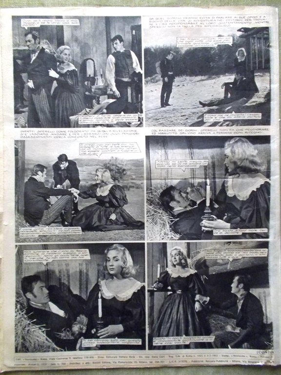 Cine Illustrato 14 Aprile 1957 Milena Vanni Rosario Borrelli Varenna …