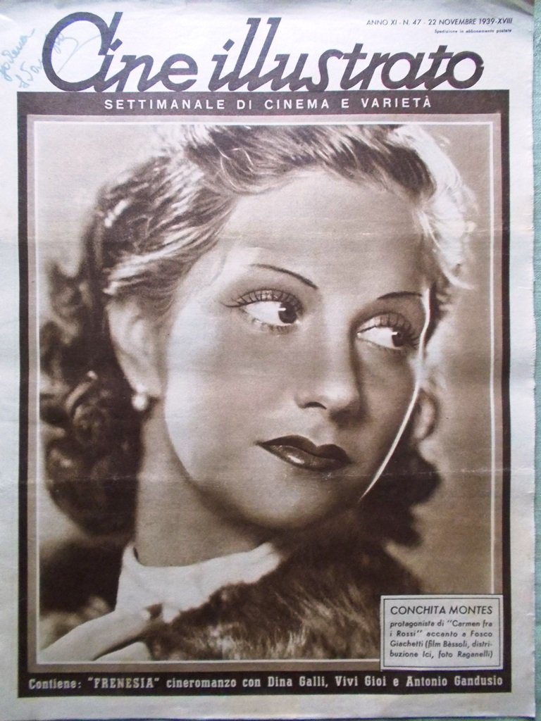Cine Illustrato 22 Novembre 1939 Conchita Montes Geneviève Callix Ginger …