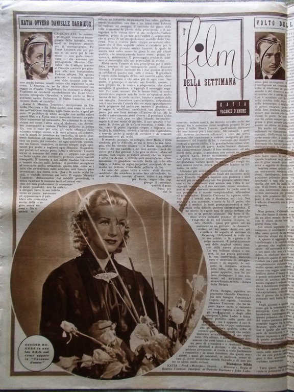 Cine Illustrato 22 Novembre 1939 Conchita Montes Geneviève Callix Ginger …