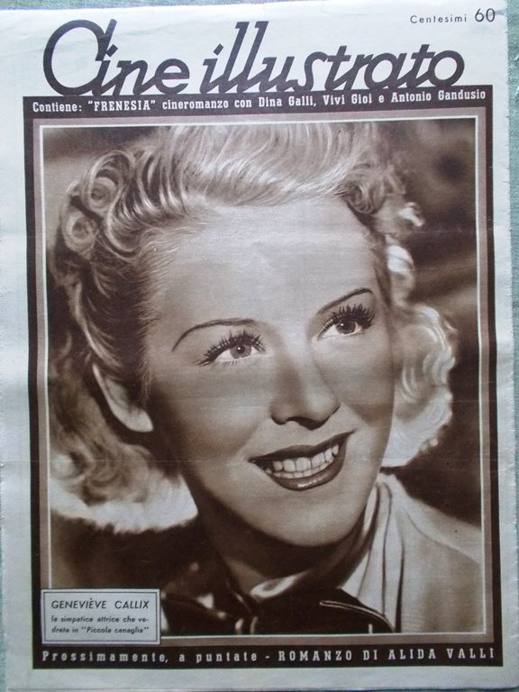 Cine Illustrato 22 Novembre 1939 Conchita Montes Geneviève Callix Ginger …